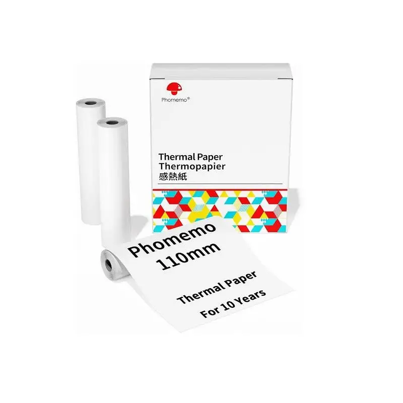 Phomemo Q22-RMSG10-110M8, 3 Rulo 110mmx6,5mt Yapışkansız Beyaz M832 için (Dışa baskı)