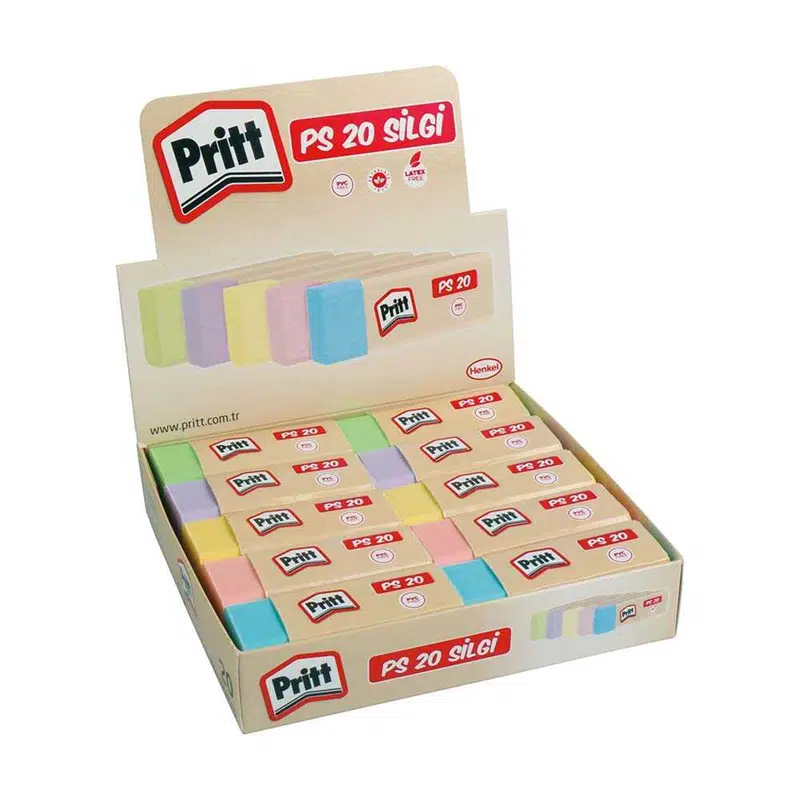 Pritt Pastel Renkli Silgi 20'li