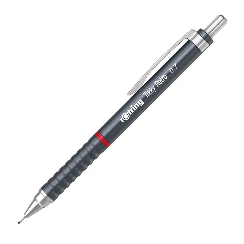 Rotring Tikky Retro Versatil 0,7mm Metalik Gri