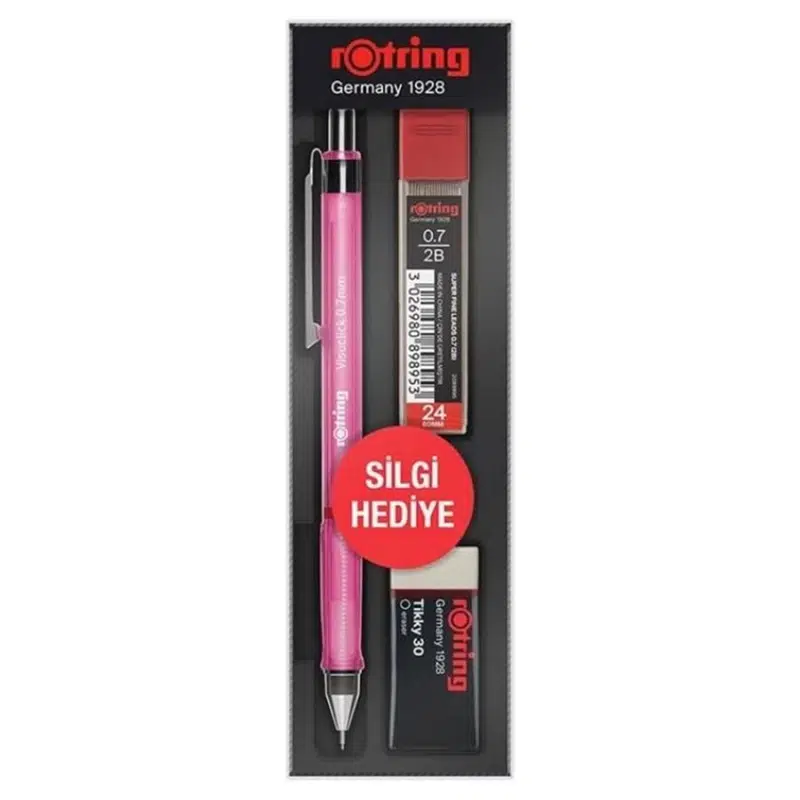 Rotring Visuclick Versatil Min+Silgi 0,7 Okul Seti Opak Pembe