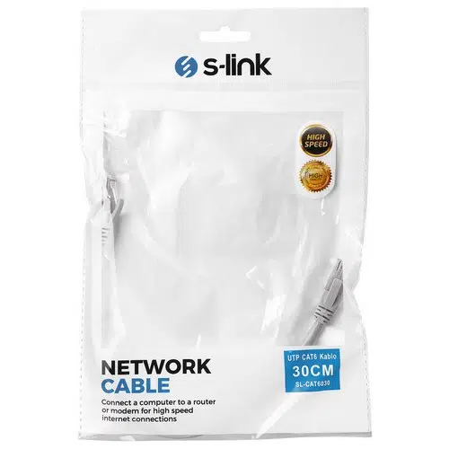 S-LINK CAT6030 30cm utp CAT6 KABLO