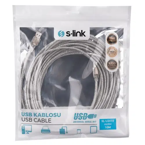 S-link SL-U2010 USB PRINTER KABLO 10mt YAZICI KABLOSU