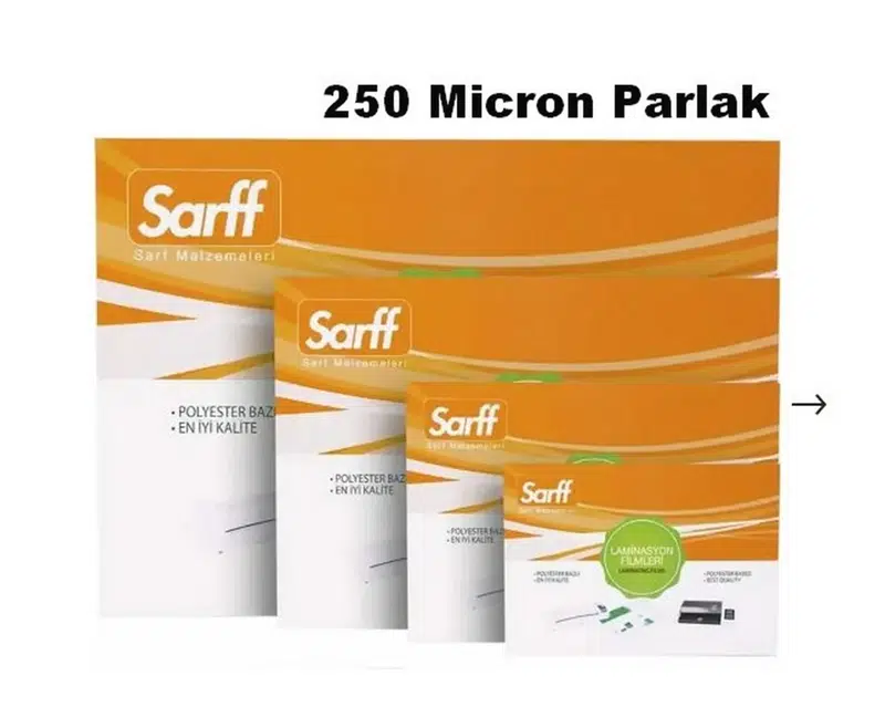 Sarff A4 Parlak Laminasyon Filmi 250mic.50'li