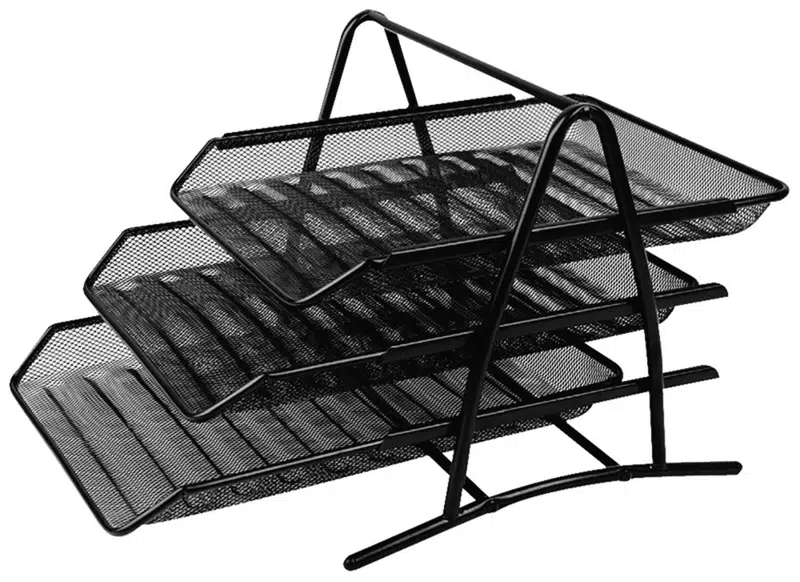 Sarff Perfore 3 Katlı Evrak Rafı Siyah