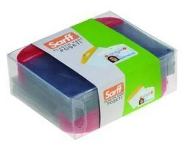 Sarff PVC Yatay Kart Poşeti Mavi 100'Lü