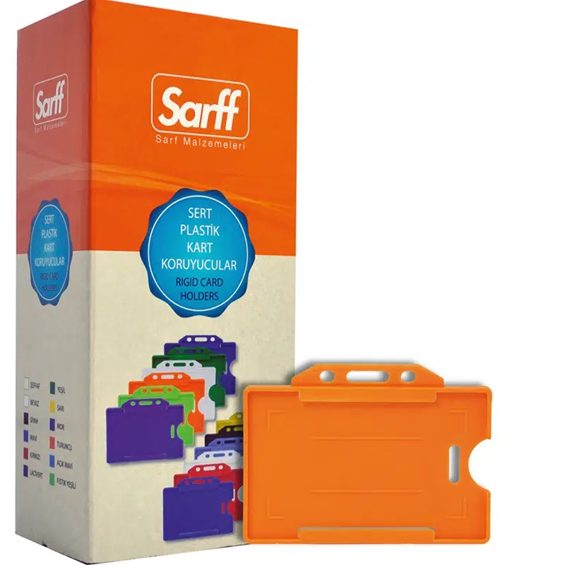 Sarff Yatay Kart Koruyucu Kabı 50'li Turuncu