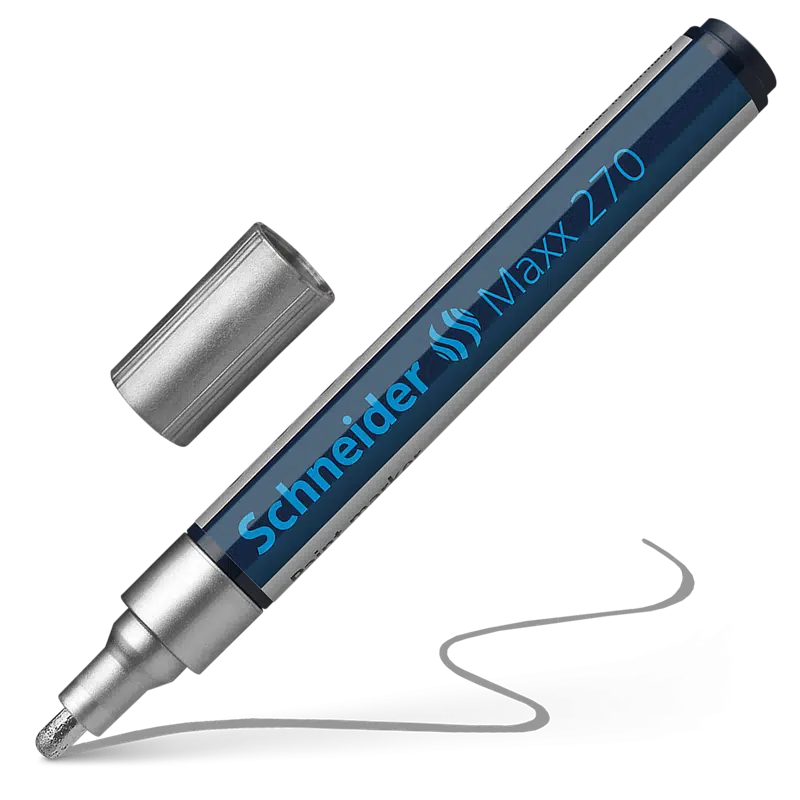 Schneider 270 Maxx Boya Markörü (1-3mm) Gümüş