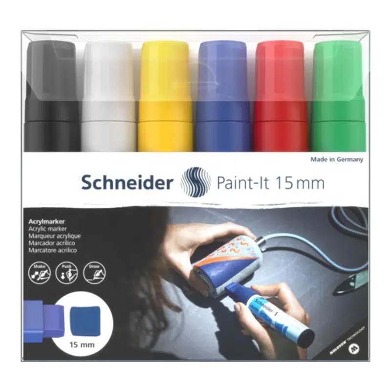 Schneider 330 Akrilik Marker 6'lı Set 15mm (120396)