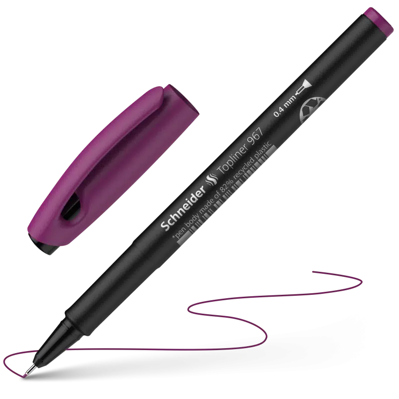 Schneider Topliner 967 Fiber Uçlu Kalem 0,4mm Mor