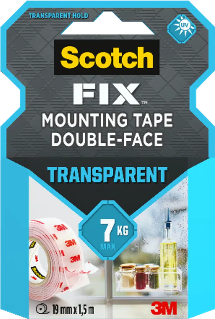 Scotch 40041915 Şeffaf Montaj Bandı 19mmx1,5M