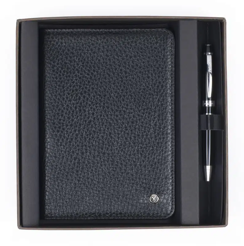 Scrikss DR-2110-1 Hakiki Deri Toscana Jotter (Notluk) Siyah