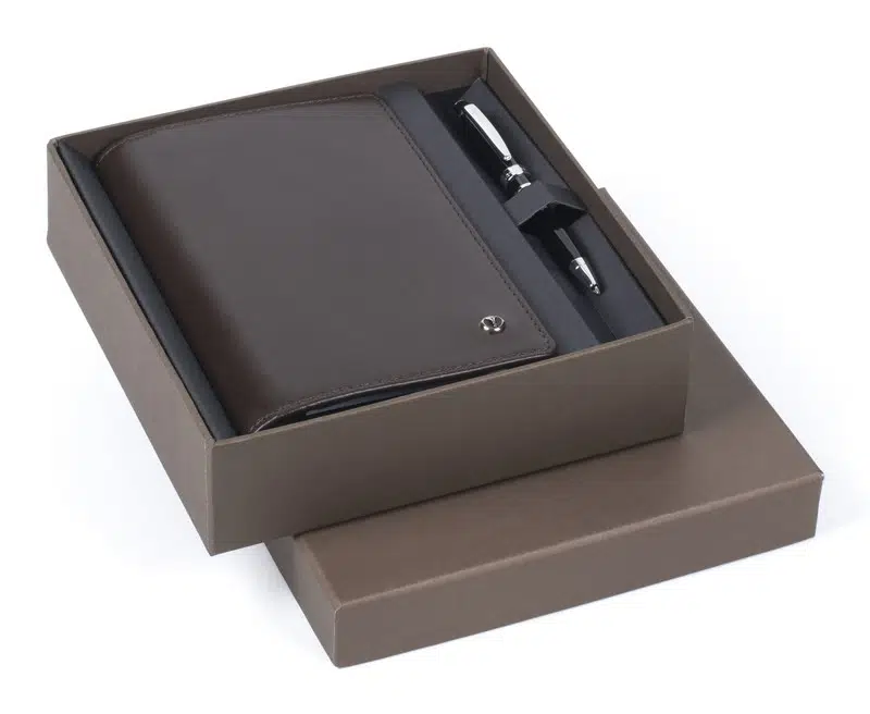 Scrikss DR-3110-2 Hakiki Soft Deri Jotter (Notluk) Kahve