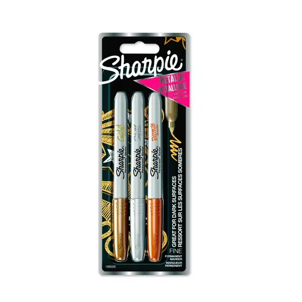 Sharpie Metalik Markör Altın,Gümüş,Bronz 3'lü
