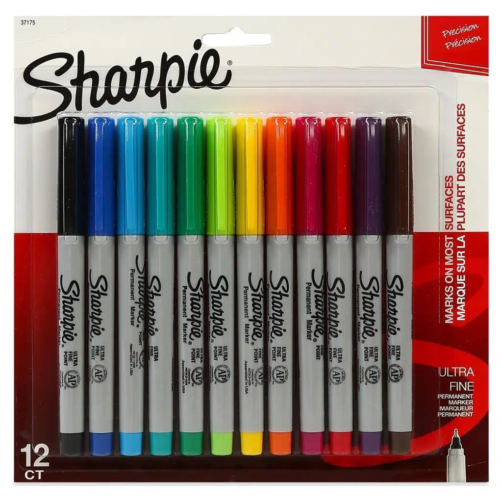 Sharpie Ultra Fine Permanent Markör Karışık 12'Li