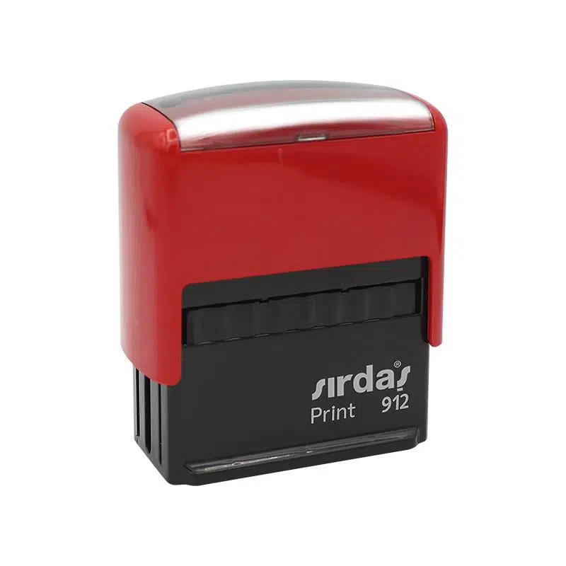 Sırdaş 912 Otomatik Kaşe 19x51mm Kırmızı Keçeli