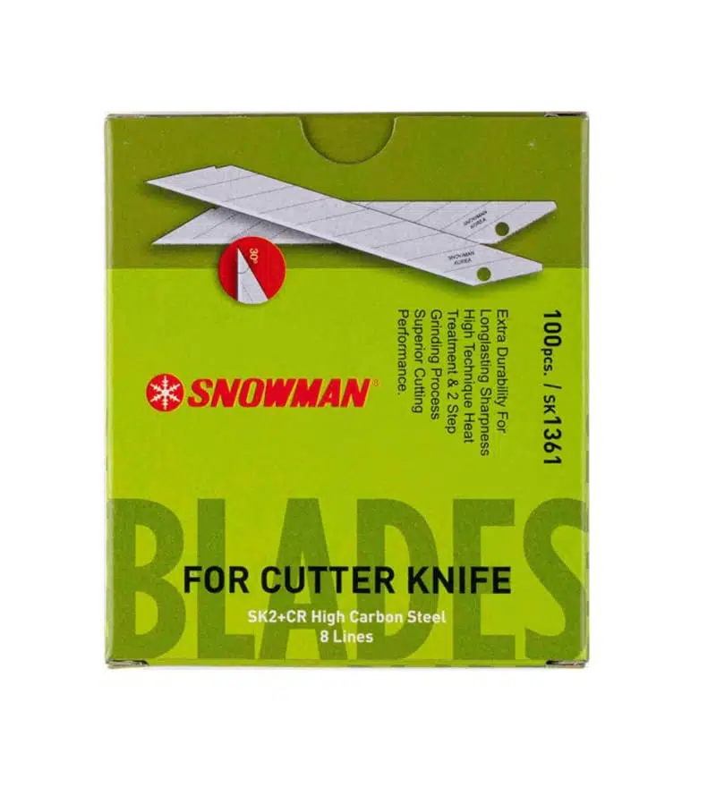 Snowman 1361 30 Derece Dar Maket Bıçağı Yedeği 100'lü