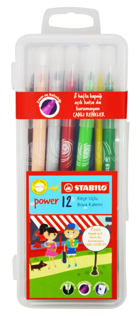 Stabilo 280 Power Keçeli Kalem 12 Renk Kutu