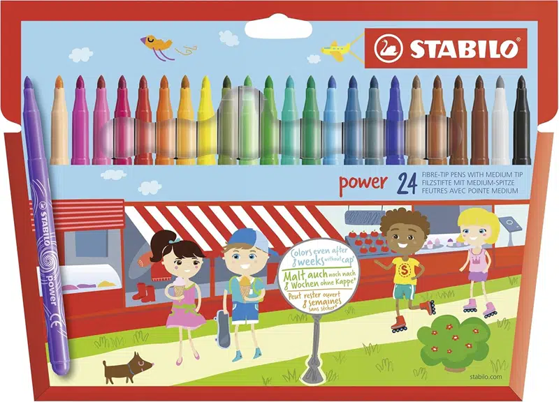 Stabilo 280 Power Keçeli Kalem 24 Renk Paket