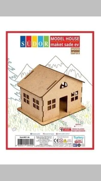Südor MD1-04 Ahşap Maket Sade Ev