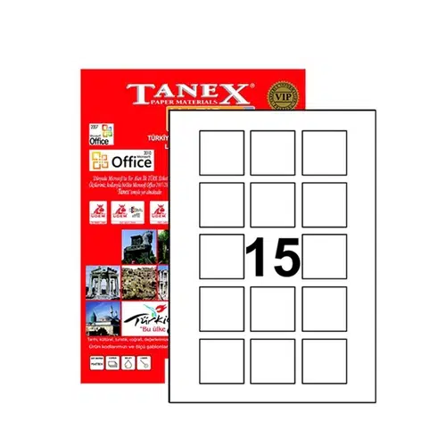 Tanex TW-2015 Laser Etiket 100'lü (45x45)