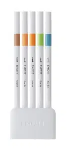 Uni PEM-SY/5C Emott 0.4mm fine Akrilik Uçlu 5'li Doğa Renk