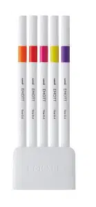 Uni PEM-SY/5C Emott 0.4mm fine Akrilik Uçlu 5'li Sıcak Renk