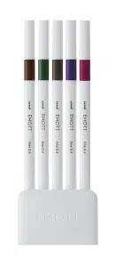 Uni PEM-SY/5C Emott 0.4mm fine Akrilik Uçlu 5'li Vintage Renk