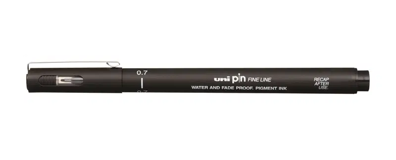 Uni PiN07-200 fine line 0,7mm Akrilik Uçlu Siyah