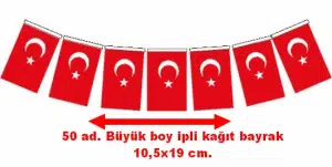 Vatan 809 İpli Büyük Türk Bayrak 50'li