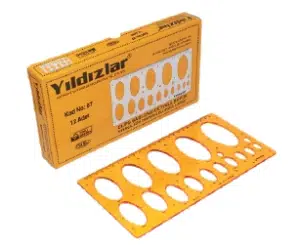 Yıldızlar 067 Elips Şablon Büyük