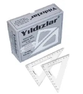 Yıldızlar 094 Ekonomik Gönye Seti 16cm Küçük