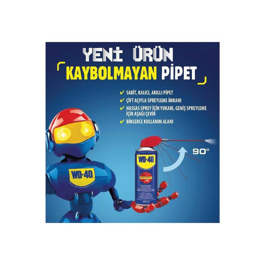 WD-40 350ml Pas Sökücü, Yağlayıcı Akıllı Pipetli (Smart Straw)