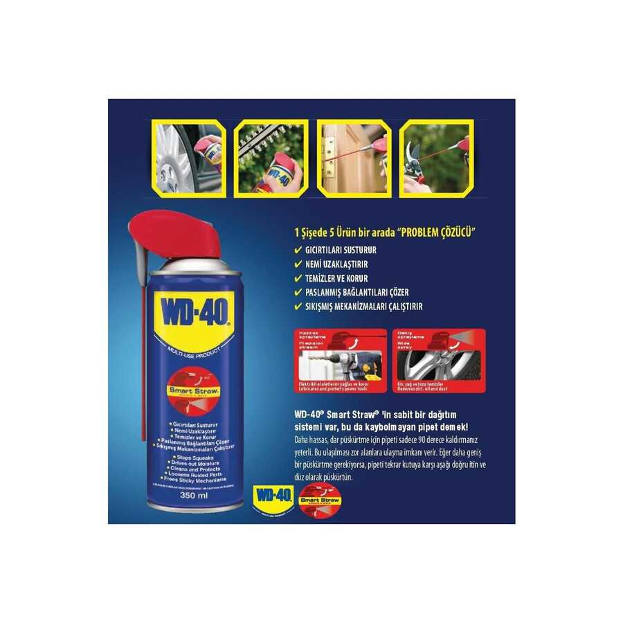 WD-40 350ml Pas Sökücü, Yağlayıcı Akıllı Pipetli (Smart Straw)